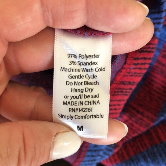 LULAROE Cassie Pencil Skirt Medium Stretchy Office Business Casual Patriotic - Picture 8 of 8